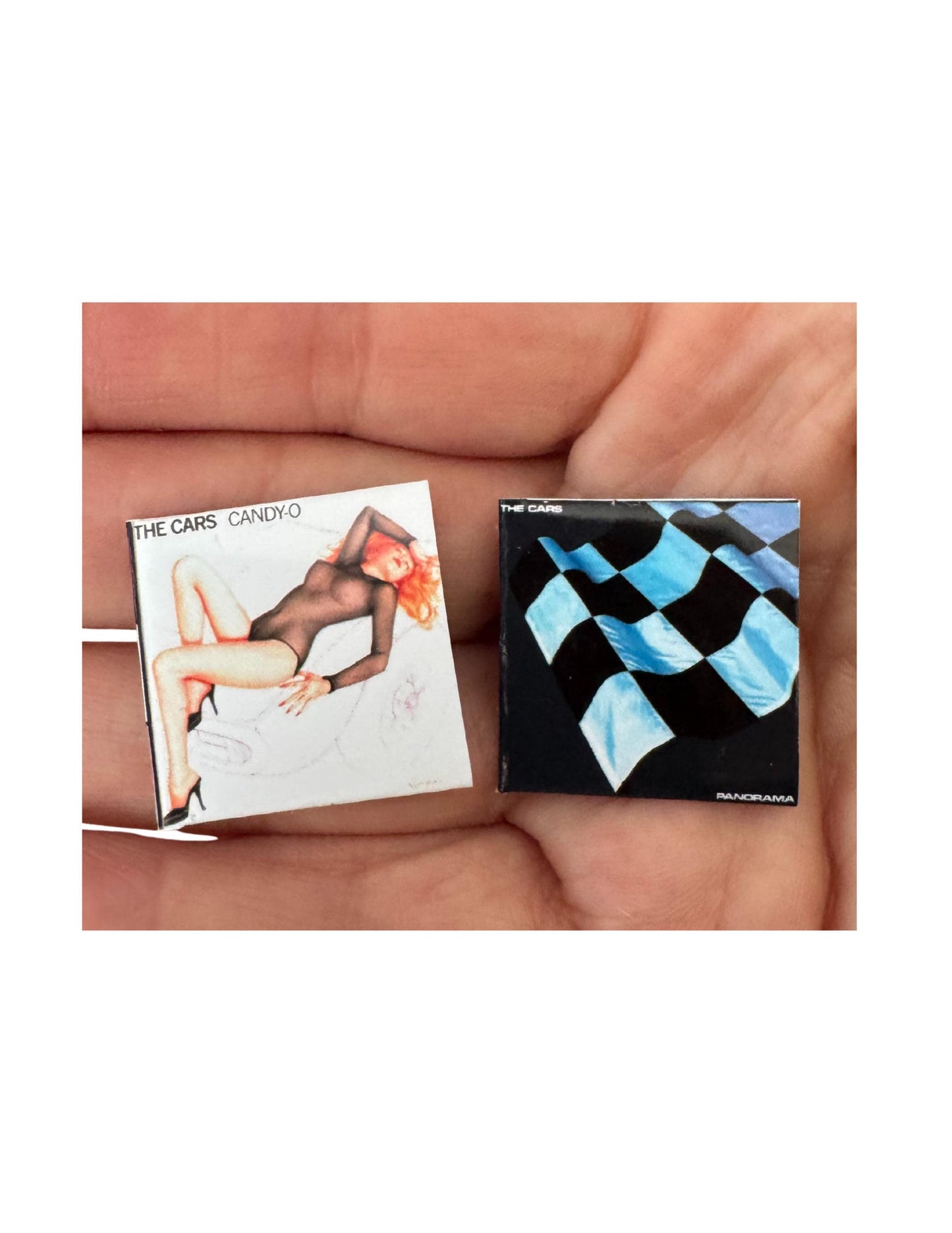 Miniature The Cars Album Covers, 1:12 Scale Dollhouse Vinyl