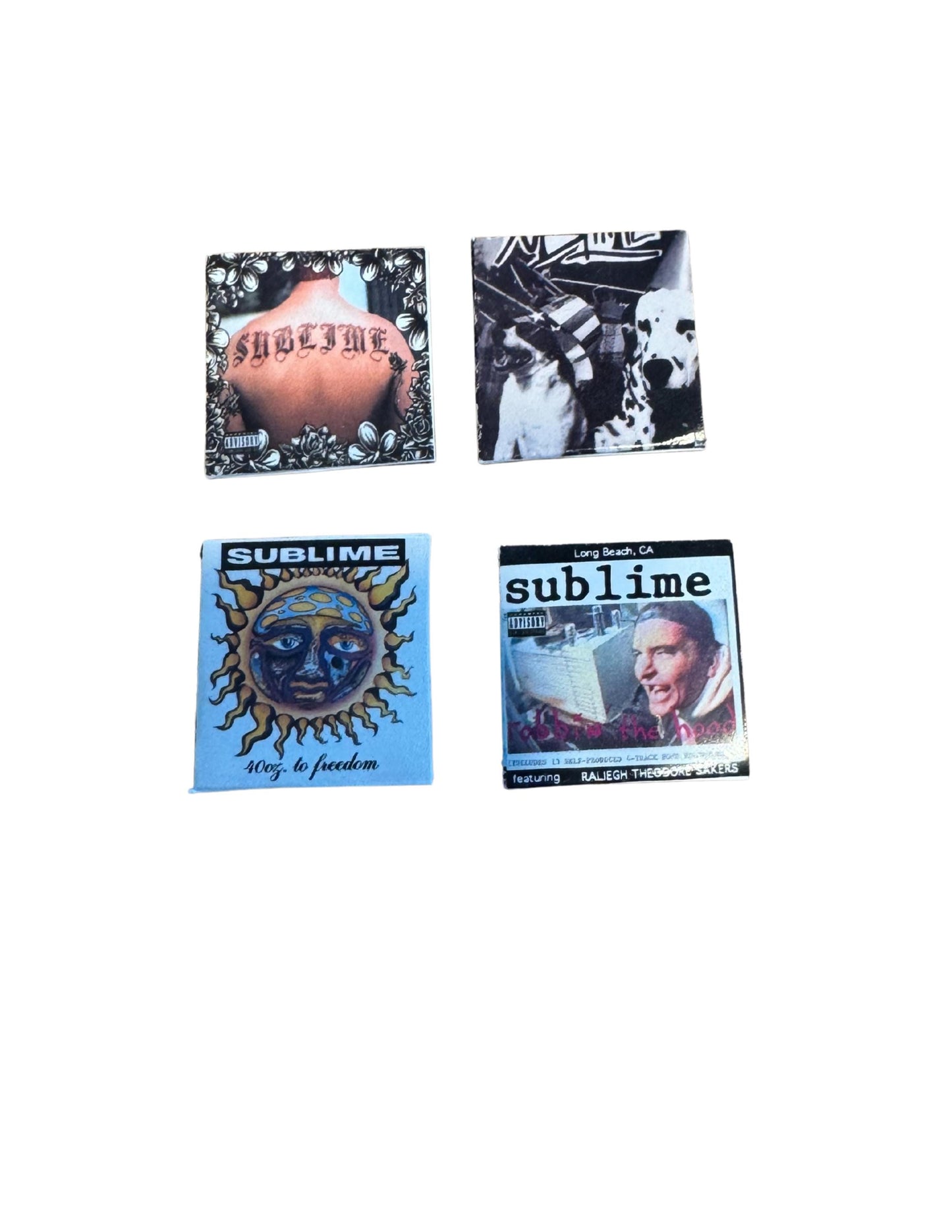 Miniature Sublime Vinyl Records – 1:12 Scale Dollhouse Music Decor | Mini Collectible Rock Albums