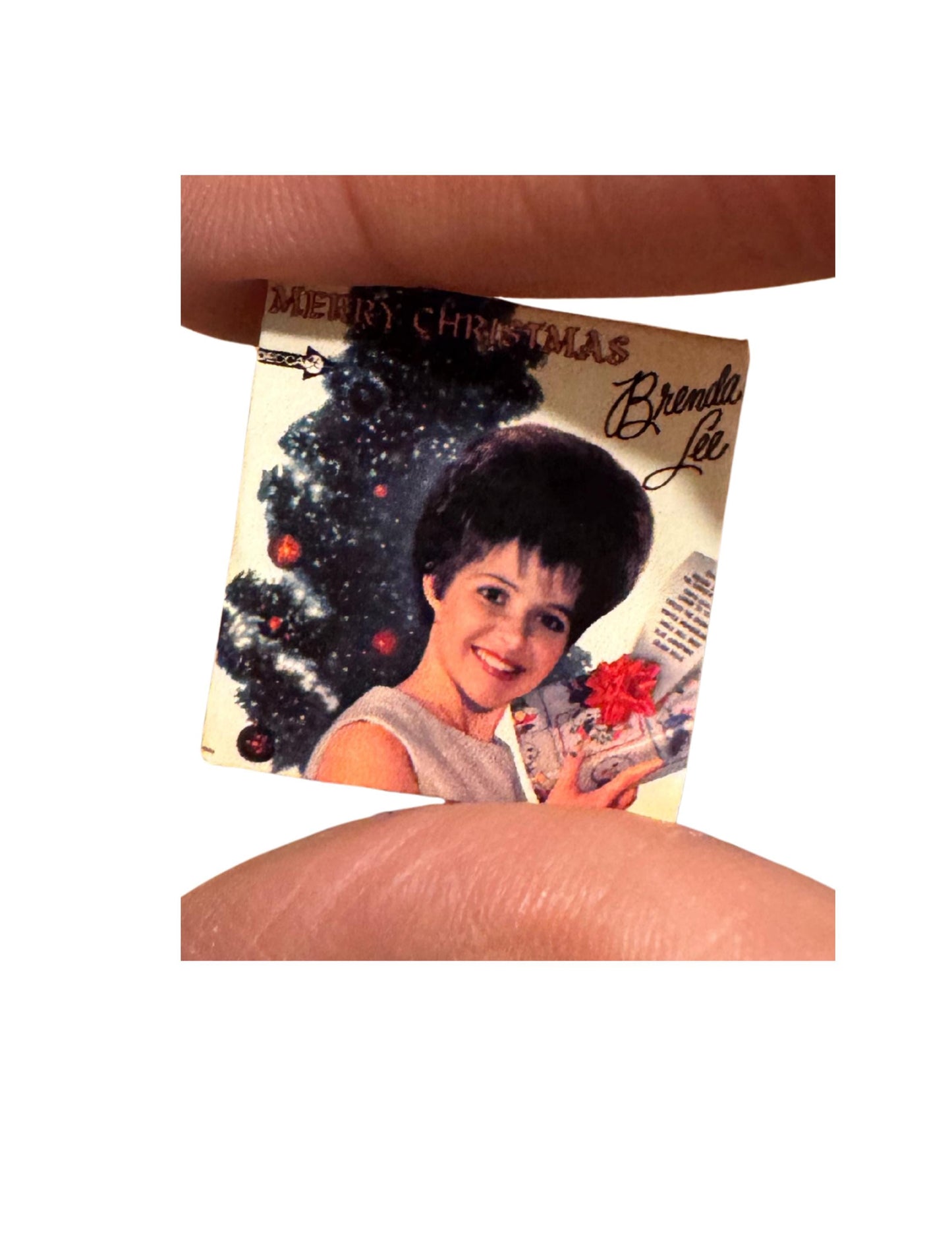 1:12 Scale Miniature Christmas Albums | Holiday Vinyl Records for Dollhouses
