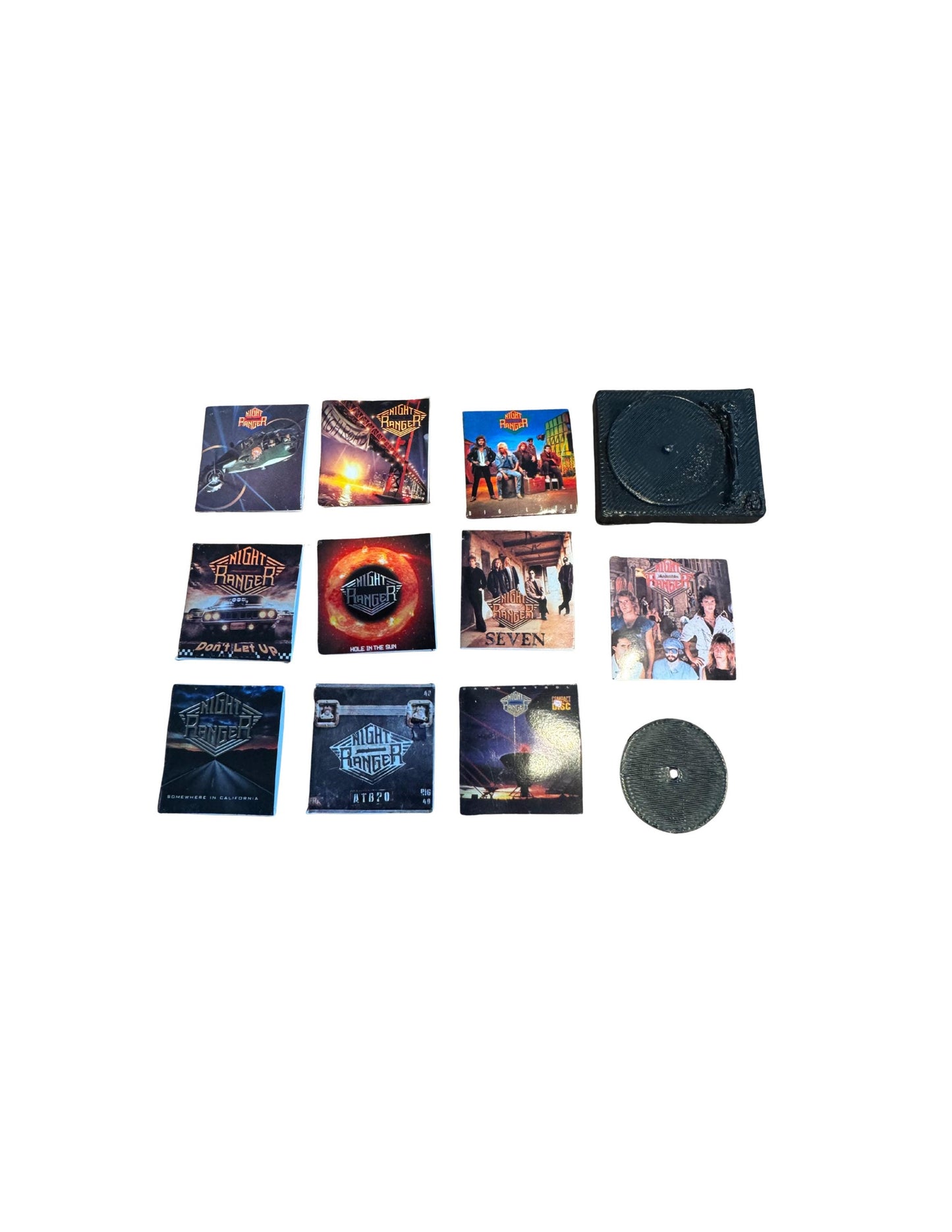 Miniature Night Ranger Vinyl Records 1:12 Scale Dollhouse Music Decor