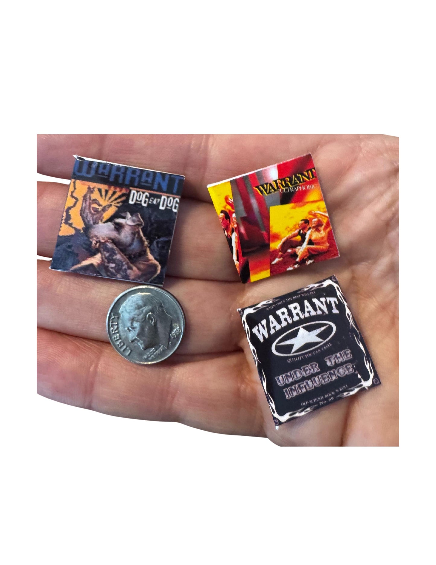 Warrant Miniature Vinyl Albums – 1:12 Scale Dollhouse Music Decor