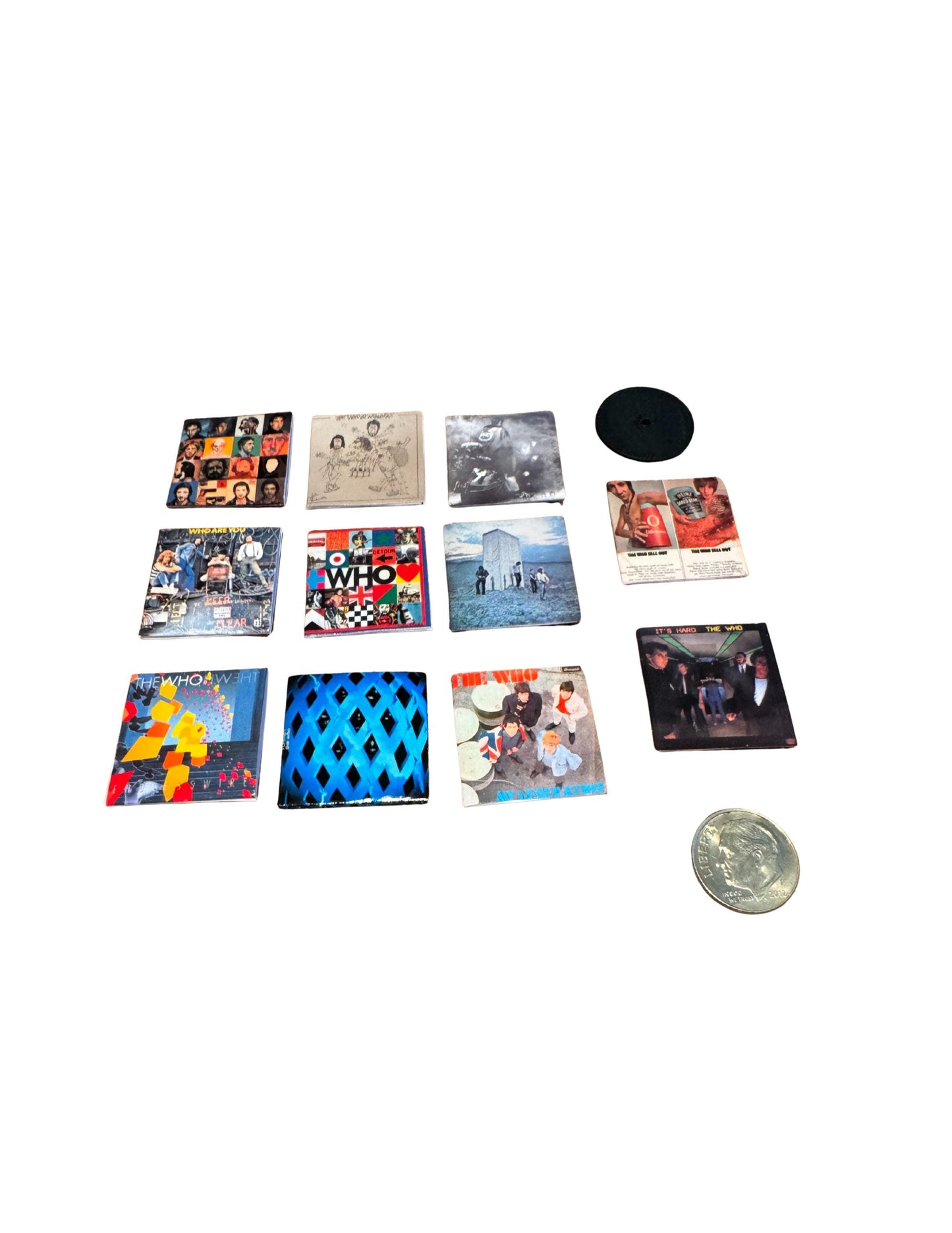 The Who Miniature Vinyl Records | 1:12 Scale Collectible Dollhouse Decor