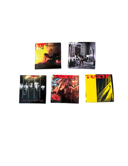 Miniature 1:12 Scale Ratt Vinyl Album Covers Dollhouse Decor