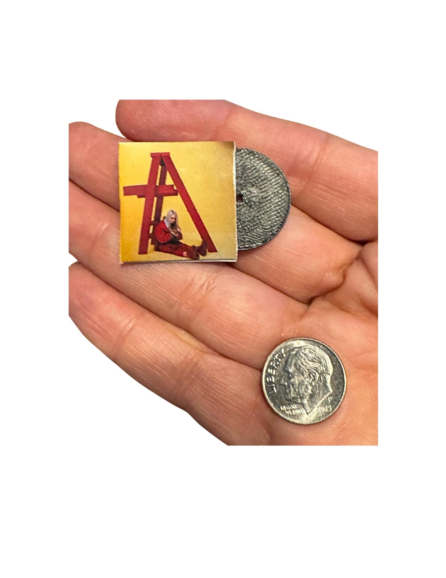 Miniature Billie Eilish Vinyl Albums – 1:12 Scale Collectible Dollhouse Decor