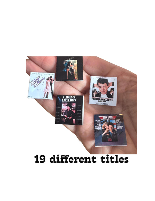 Miniature 1980s Movie Soundtrack Vinyl Records, 1:12 Scale Dollhouse Decor