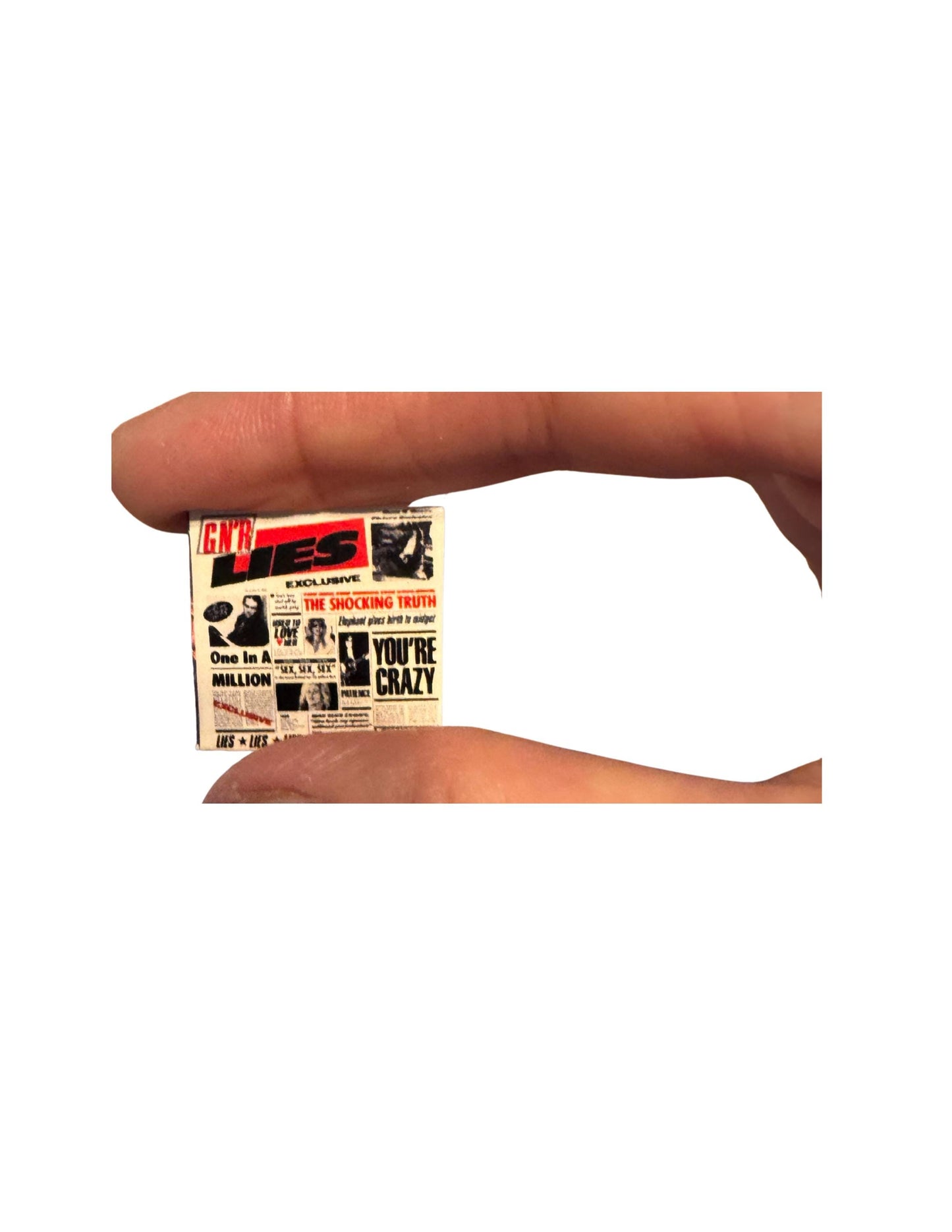 Miniature Guns N’ Roses Vinyl Records | 1:12 Scale Dollhouse Music Collectible