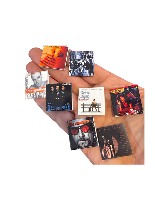 Miniature 1990s Movie Soundtrack Vinyl Records, 1:12 Scale Dollhouse Decor