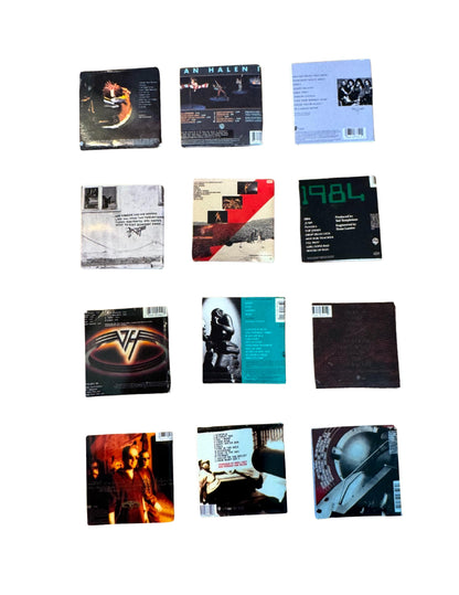 Miniature Van Halen Vinyl Album Covers, 1:12 Scale Collectible Dollhouse Decor