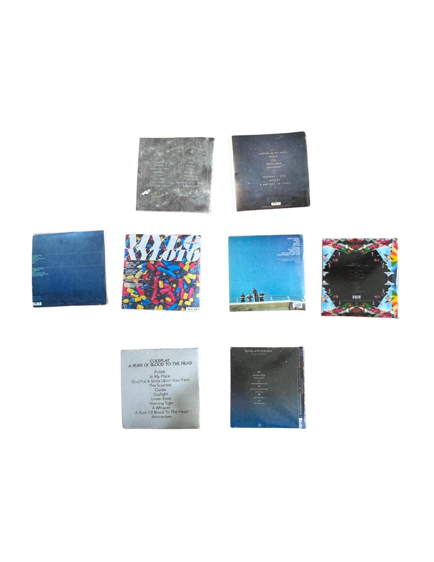 Miniature Coldplay Vinyl Records – 1:12 Scale Dollhouse Collectibles