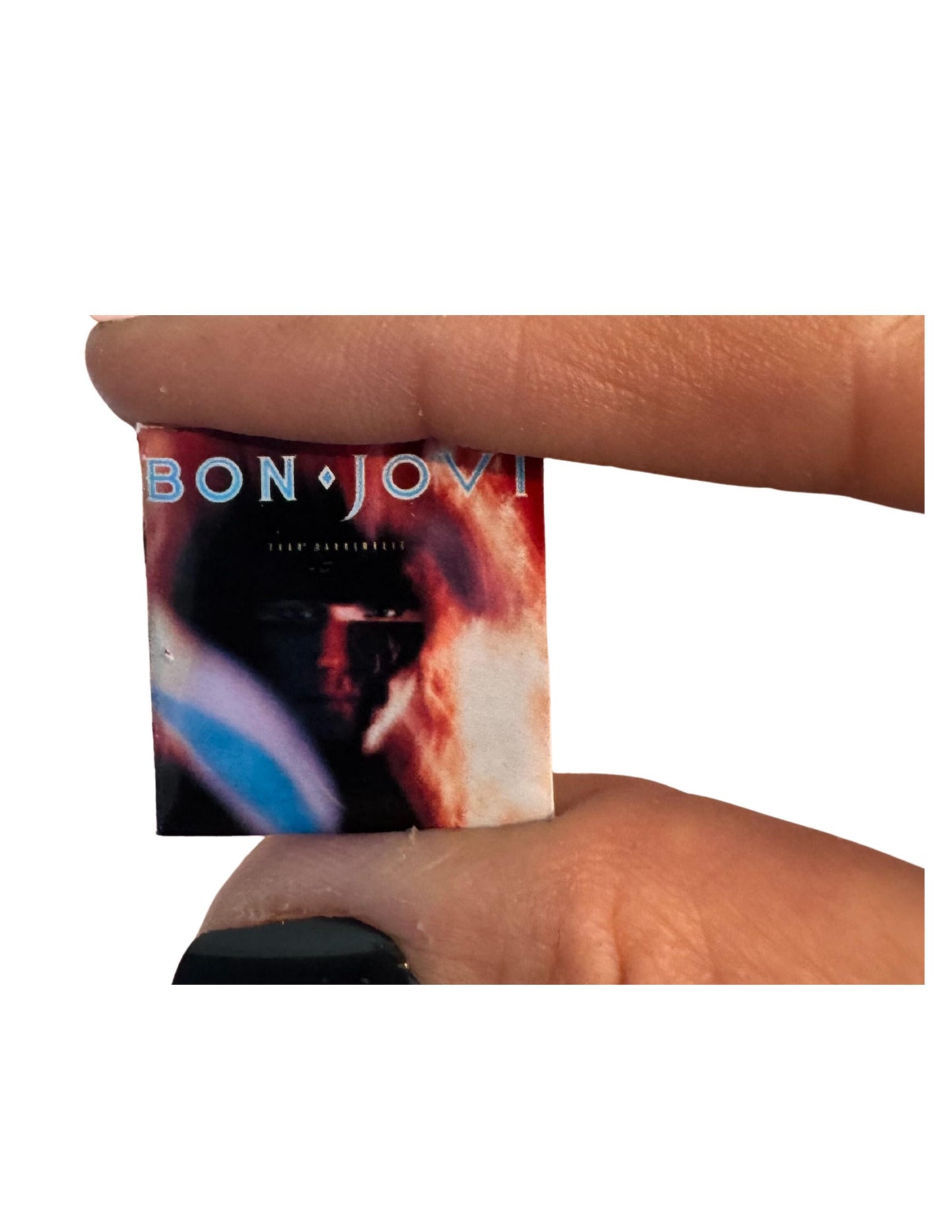 Miniature Bon Jovi Album Covers 1:12 Scale - Dollhouse Rock Decor