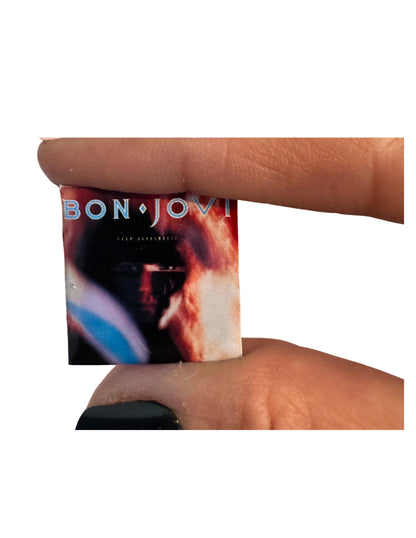Miniature Bon Jovi Album Covers 1:12 Scale - Dollhouse Rock Decor