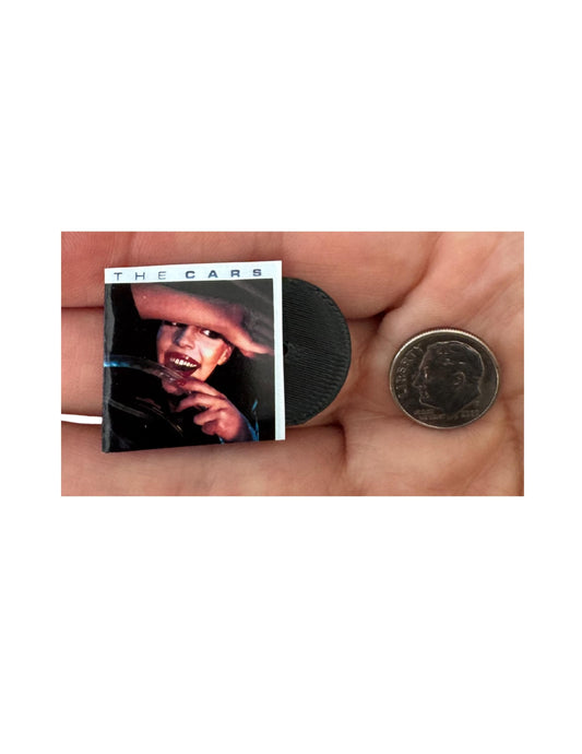 Miniature The Cars Album Covers, 1:12 Scale Dollhouse Vinyl