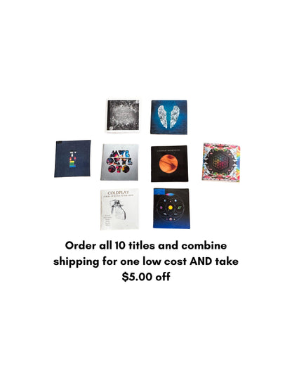Miniature Coldplay Vinyl Records – 1:12 Scale Dollhouse Collectibles