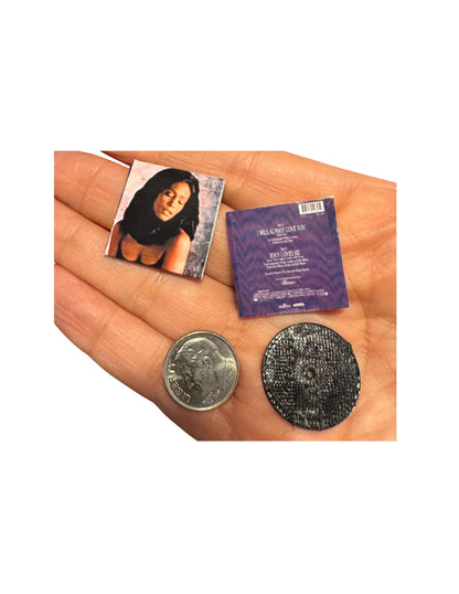 Dollhouse Miniature Vinyl Albums | 1:12 Scale Romantic Music Collection