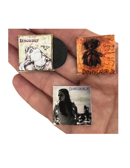 Dinosaur Jr. Miniature Vinyl Albums – 1:12 Scale Dollhouse Music Decor