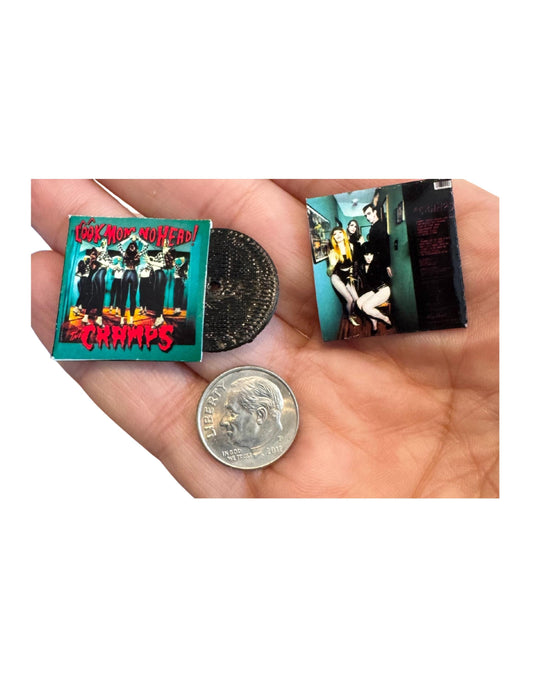 Miniature The Cramps Vinyl Records – 1:12 Scale Dollhouse Music Decor
