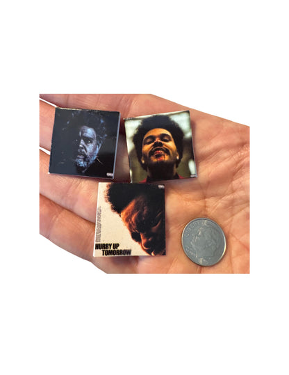 Miniature 1:12 Scale The Weeknd Vinyl Album Covers  Mini Dollhouse Decor