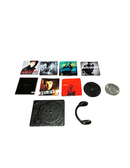 Miniature Justin Bieber Vinyl Record | Dollhouse Music Decor