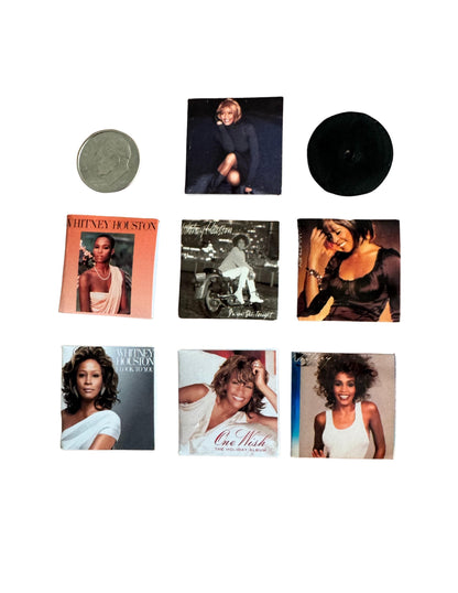 Miniature Whitney Houston Vinyl 1:12 Scale Dollhouse Mini Music Decor