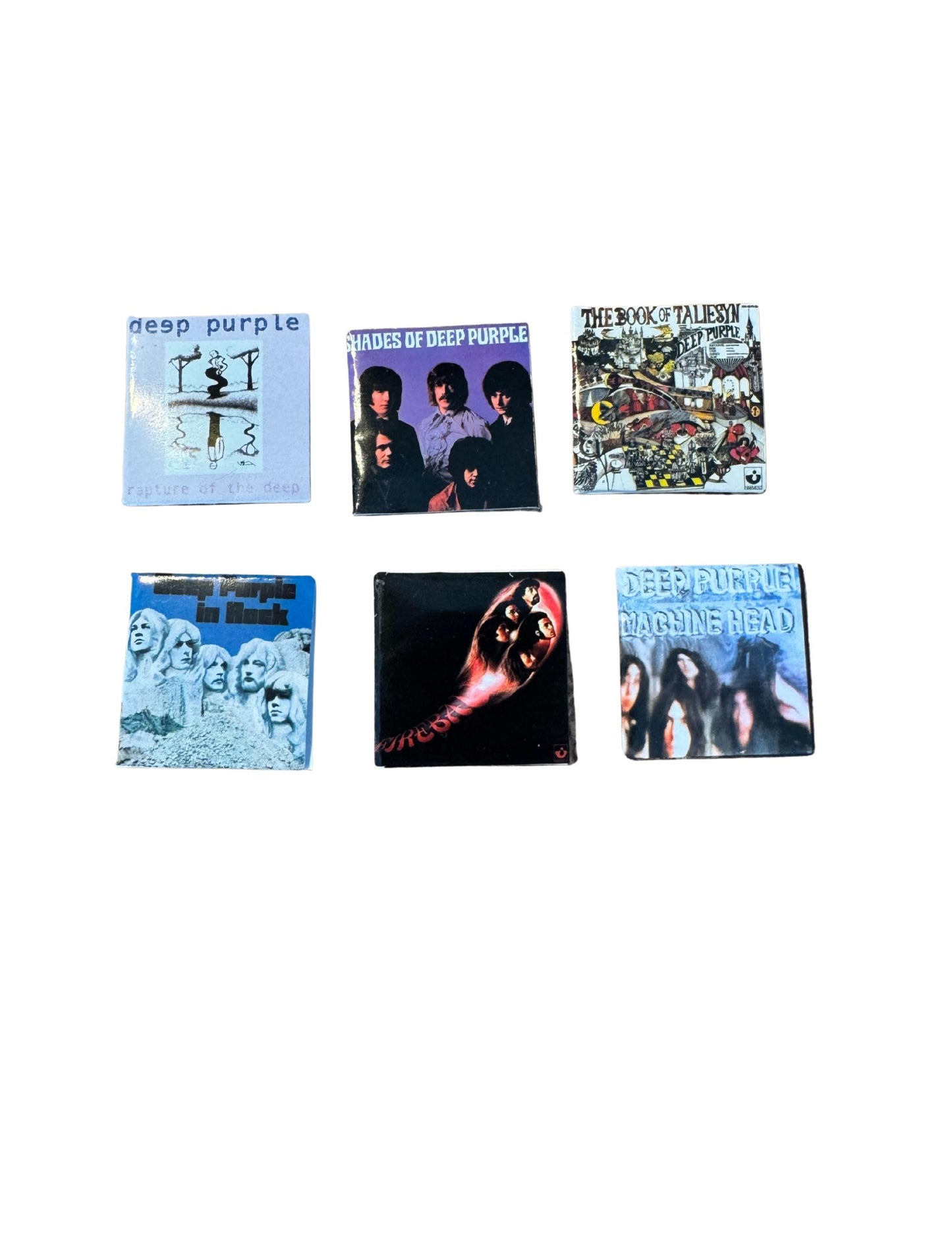 Miniature Deep Purple Vinyl Album Cover, 1:12 Scale Dollhouse Collectible