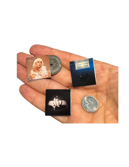 Miniature Billie Eilish Vinyl Albums – 1:12 Scale Collectible Dollhouse Decor