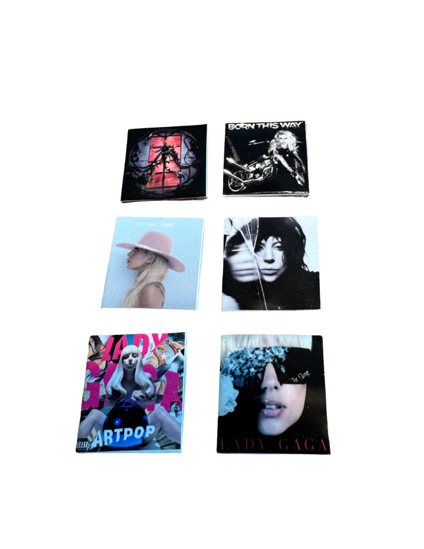 Miniature Lady Gaga Vinyl Record Albums Dollhouse Music Collectibles