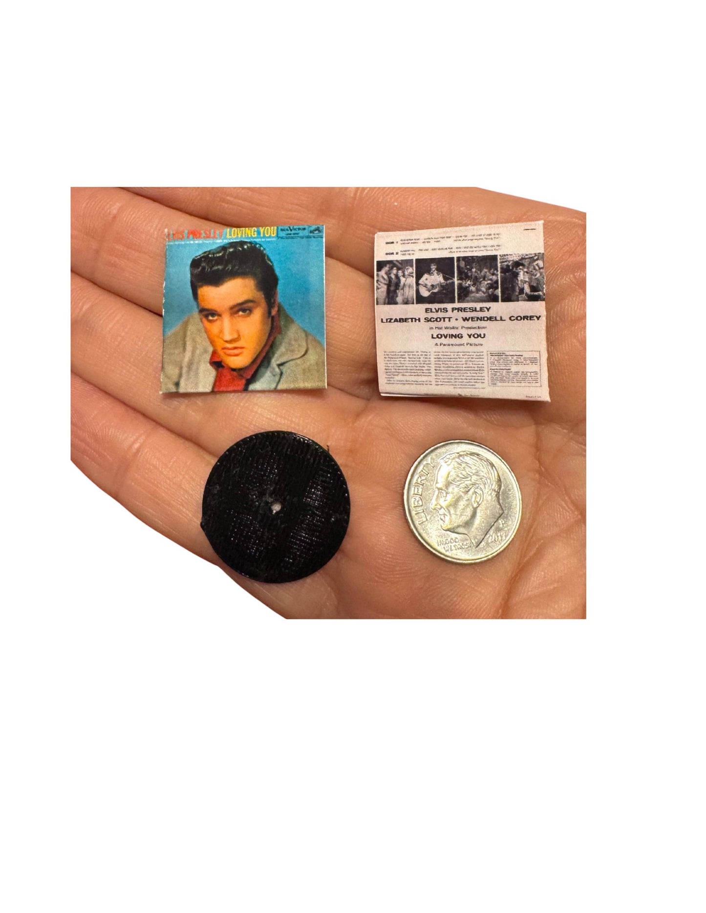 Dollhouse Miniature Vinyl Albums | 1:12 Scale Romantic Music Collection