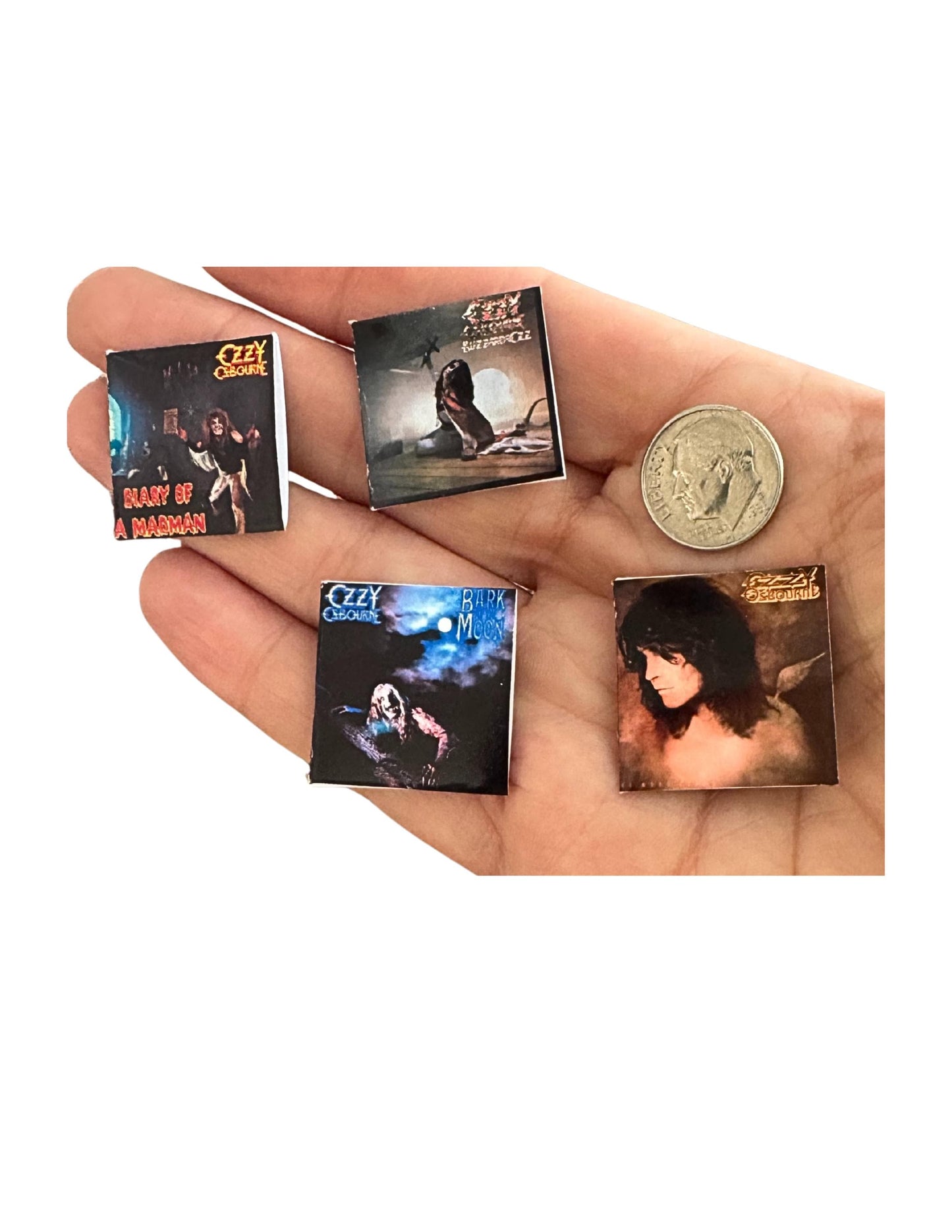 Miniature Ozzy Osbourne Vinyl Record, 1:12 Scale Dollhouse Decor