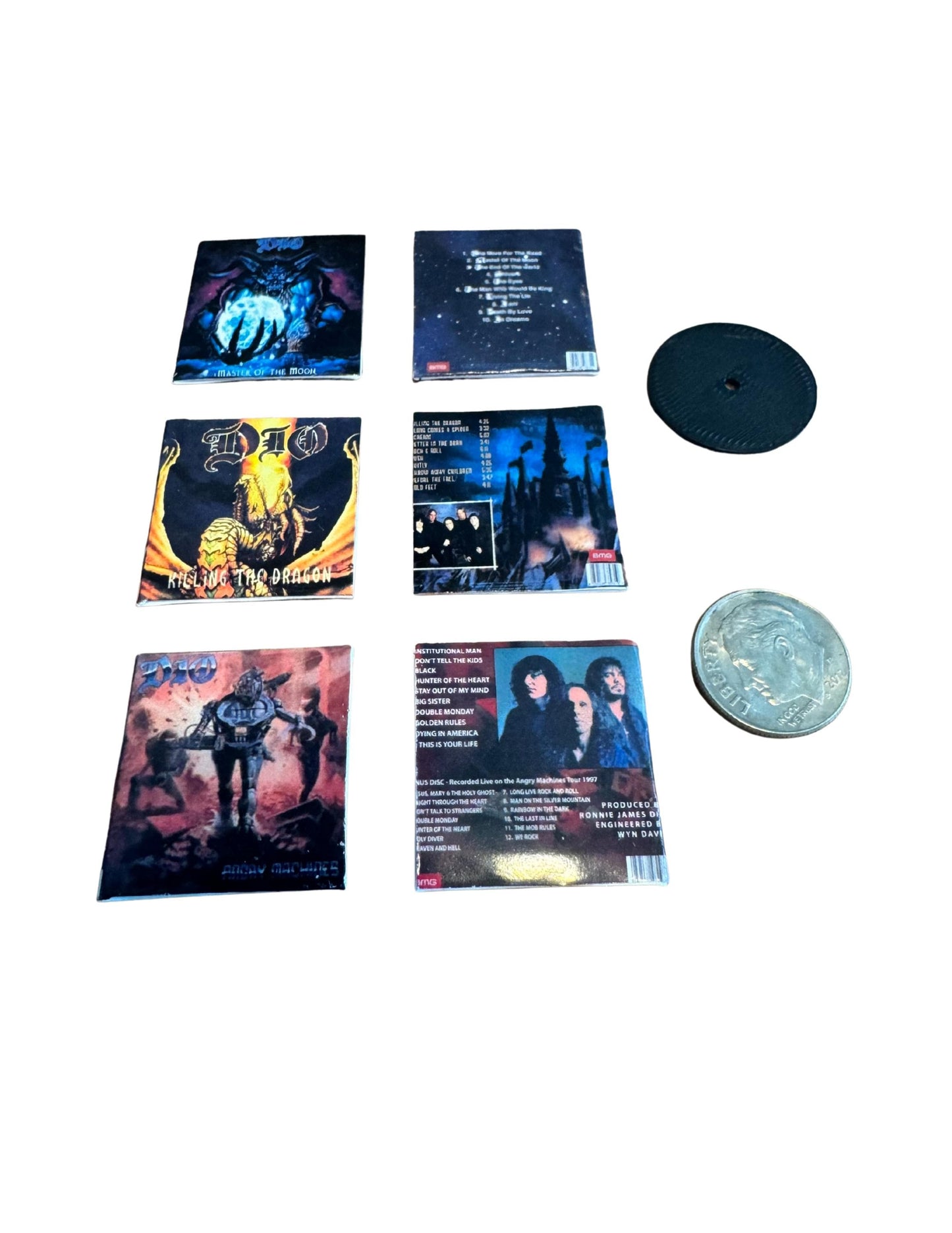 Miniature Dio Vinyl Record Albums – 1:12 Scale Dollhouse Collectibles