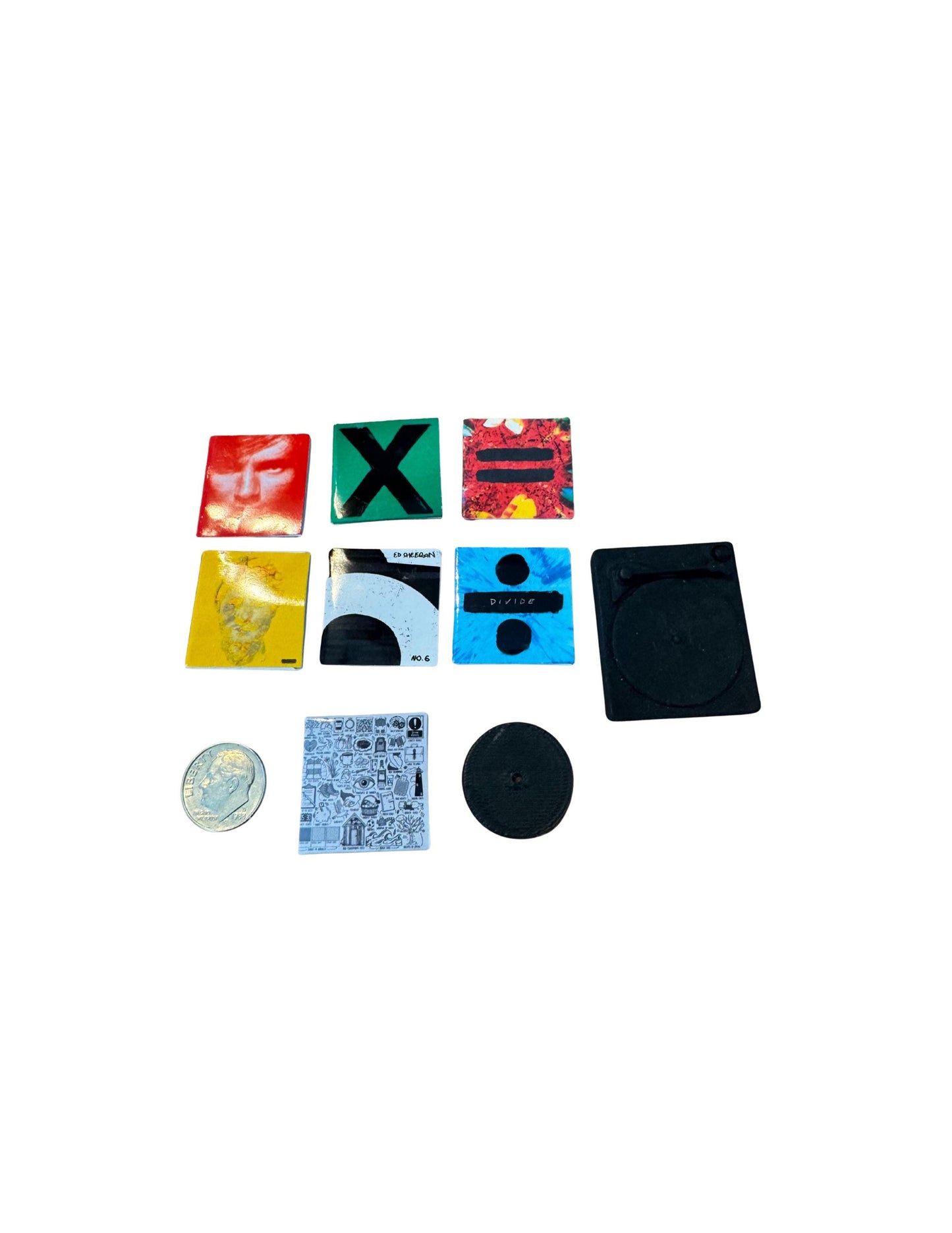 Miniature 1:12 Scale Ed Sheeran Vinyl Albums Dollhouse Decor