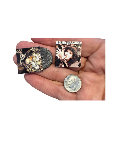 Miniature Kate Bush Vinyl Records – 1:12 Scale Dollhouse Music Tiny Décor