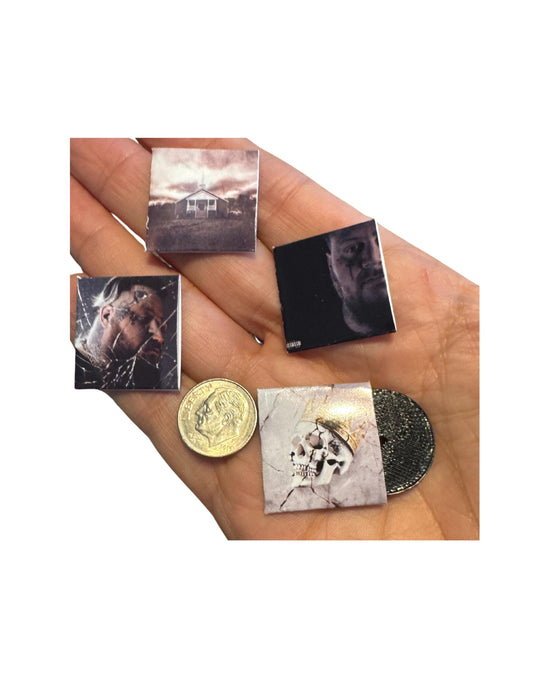 Miniature Jelly Roll Vinyl Records – 1:12 Scale Dollhouse Music Decor