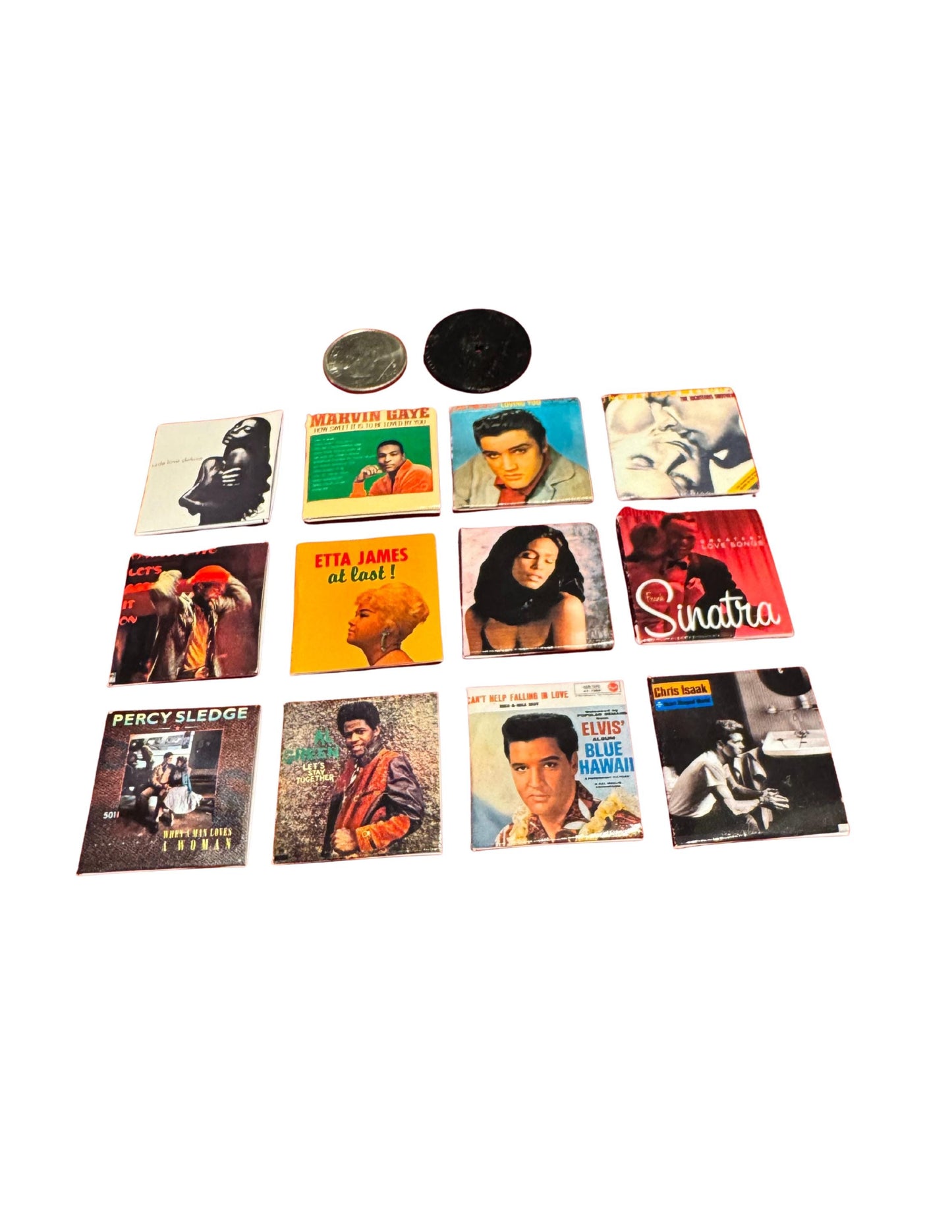 Dollhouse Miniature Vinyl Albums | 1:12 Scale Romantic Music Collection