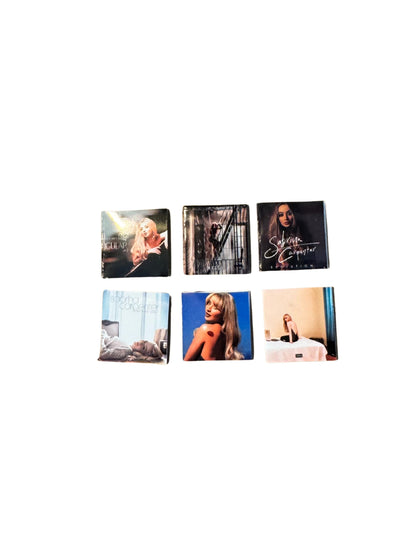 Mini Sabrina Carpenter Vinyl Albums with Mini Records Fan Gift Dollhouse Miniature