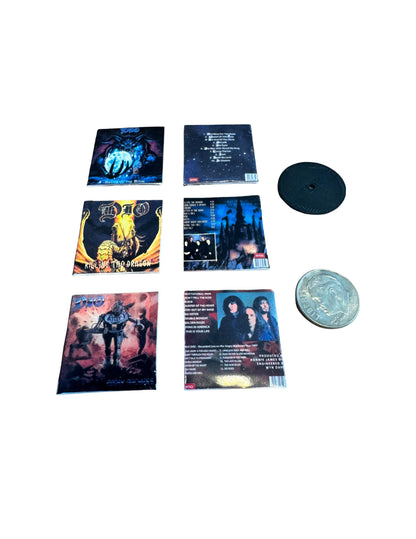 Miniature Dio Vinyl Record Albums – 1:12 Scale Dollhouse Collectibles