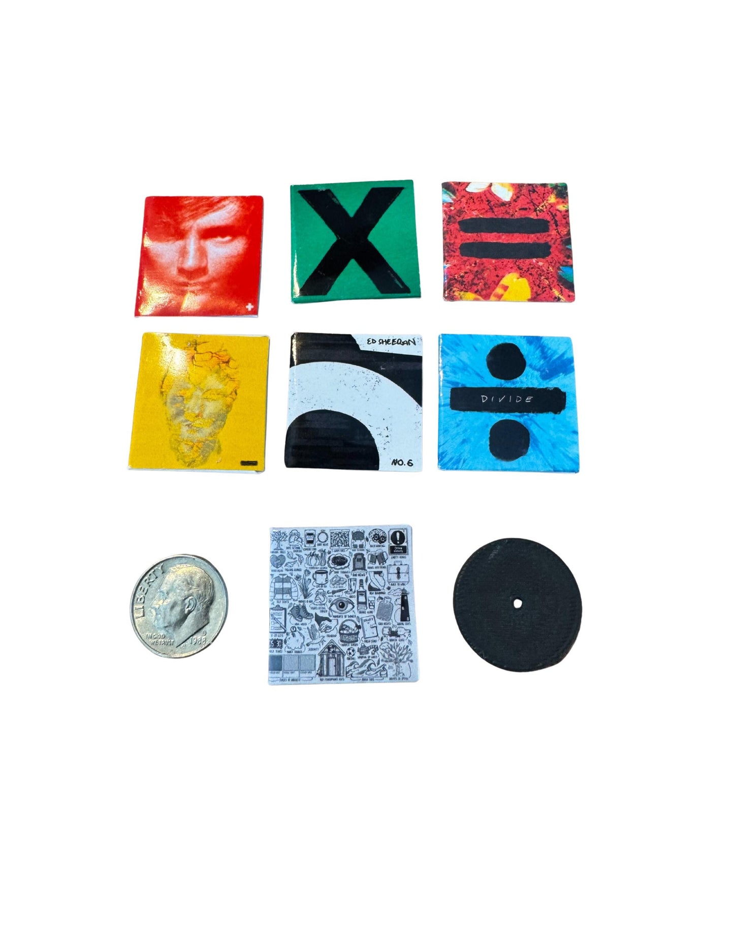 Miniature 1:12 Scale Ed Sheeran Vinyl Albums Dollhouse Decor