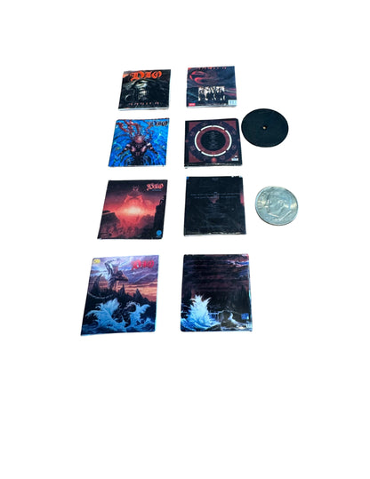 Miniature Dio Vinyl Record Albums – 1:12 Scale Dollhouse Collectibles