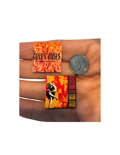 Miniature Guns N’ Roses Vinyl Records | 1:12 Scale Dollhouse Music Collectible