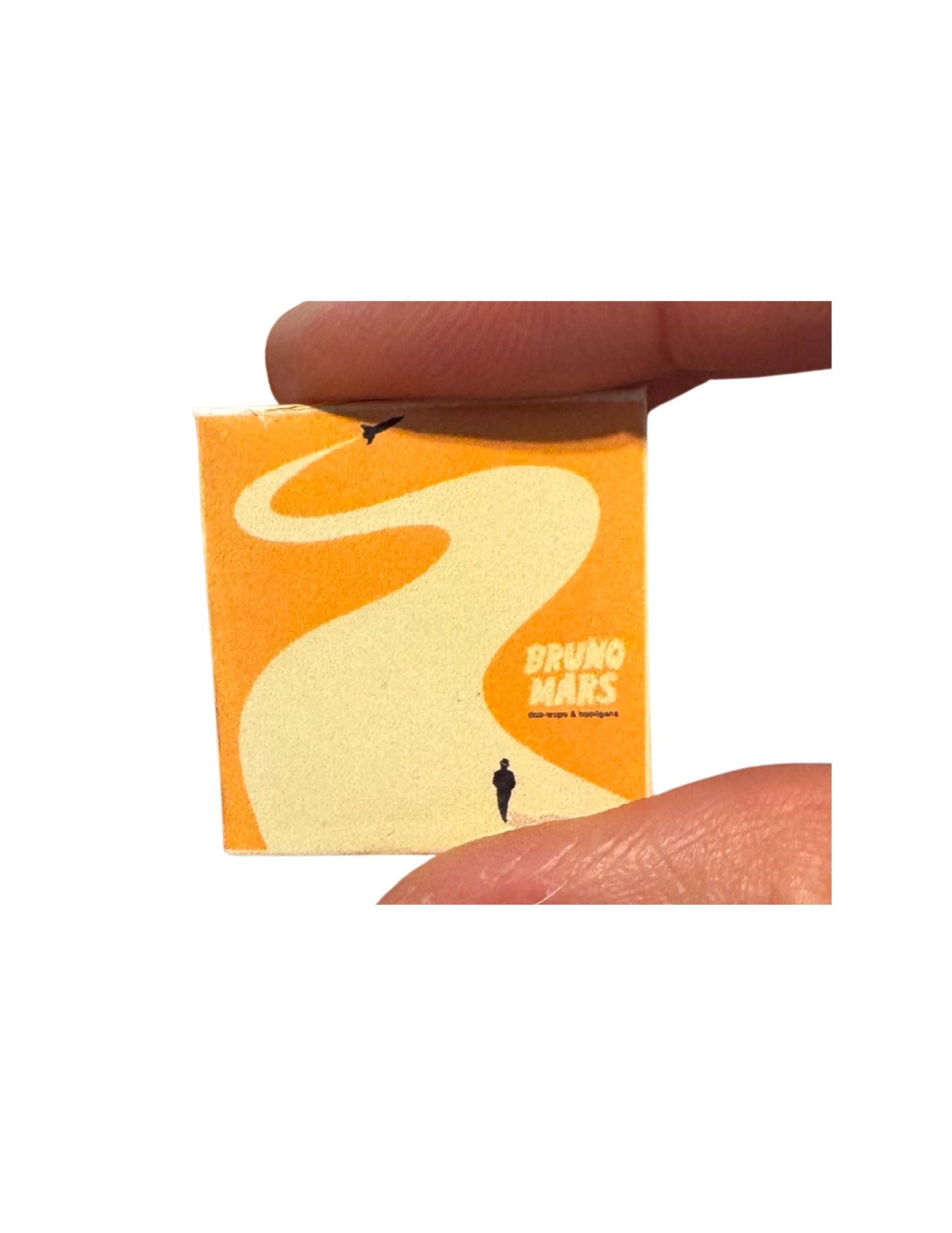 Miniature Bruno Mars Vinyl Records - 1:12 Scale Collectible Albums