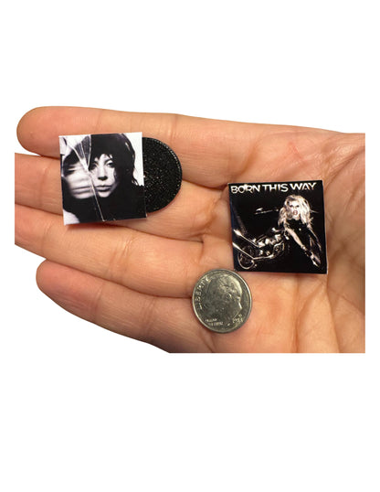 Miniature Lady Gaga Vinyl Record Albums Dollhouse Music Collectibles