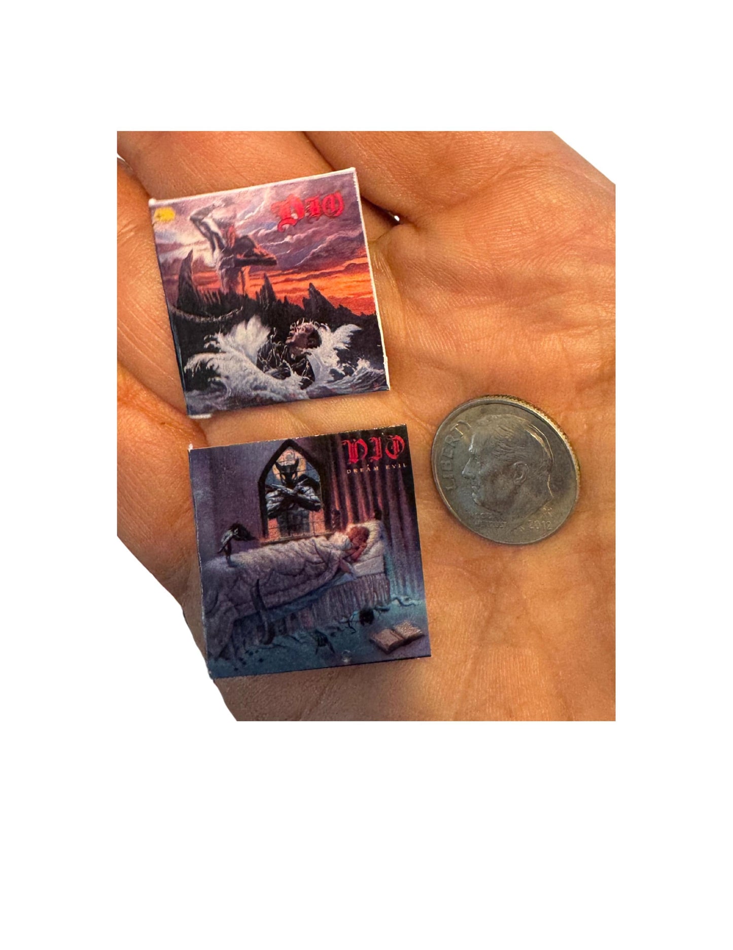 Miniature Dio Vinyl Record Albums – 1:12 Scale Dollhouse Collectibles