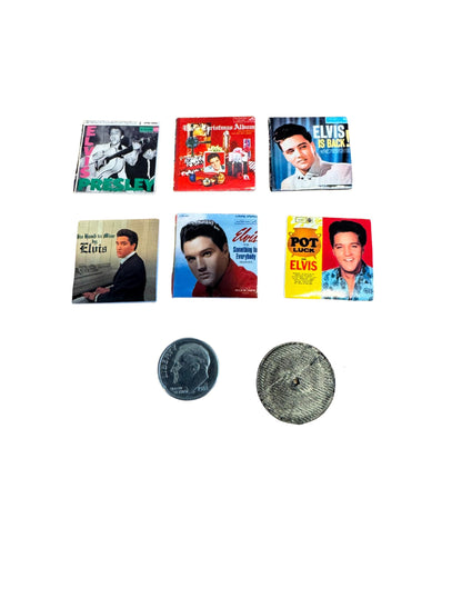 Miniature Elvis Presley Vinyl Records | 1:12 Scale Dollhouse Decor