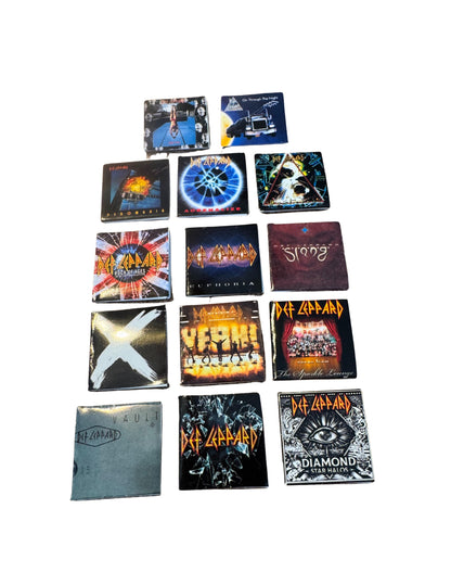 Miniature Def Leppard Vinyl Album Covers, 1:12 Scale Collectible