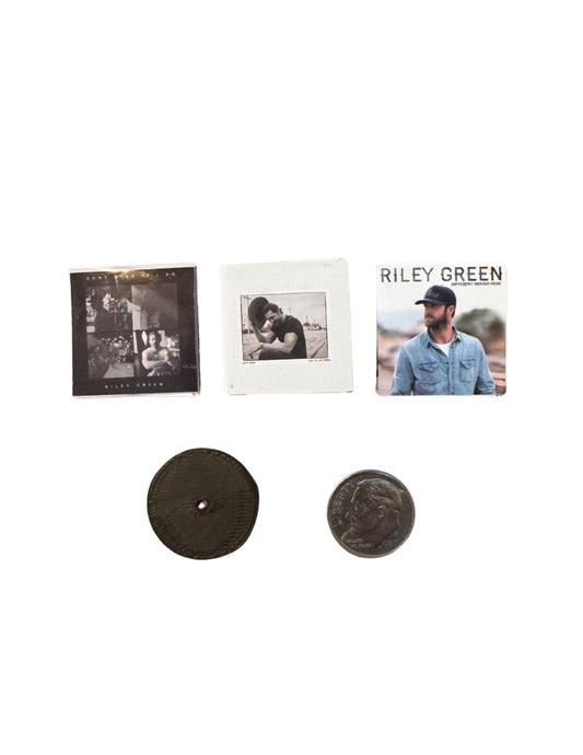 Riley Green Miniature Vinyl Album, 1:12 Scale Dollhouse Collectible