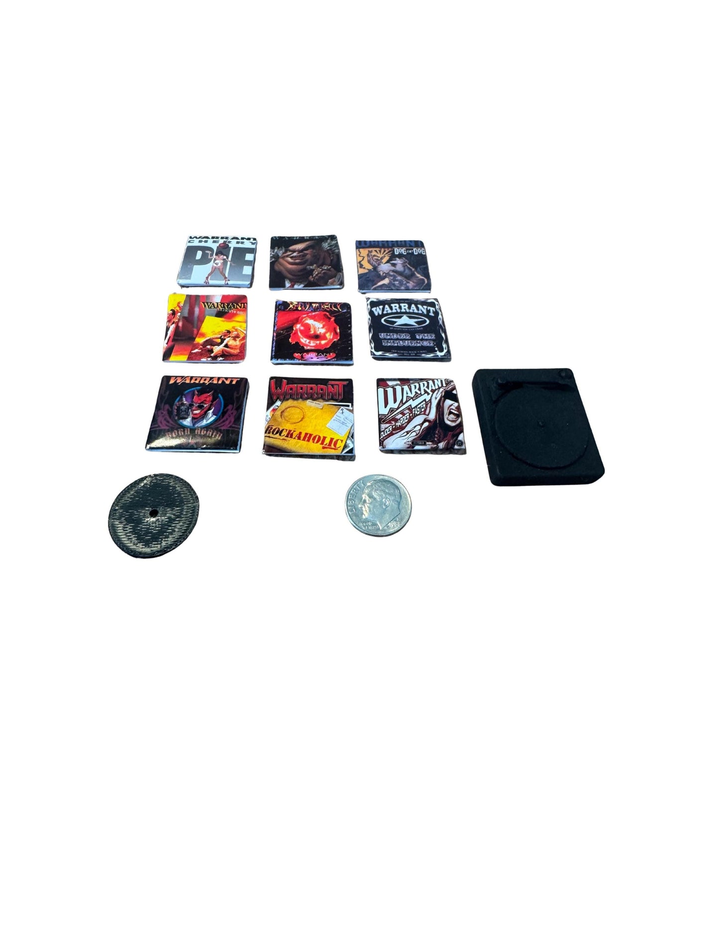Warrant Miniature Vinyl Albums – 1:12 Scale Dollhouse Music Decor