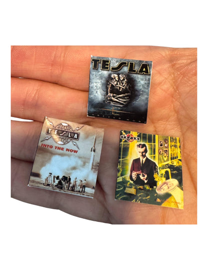 Miniature 1:12 Scale Tesla Vinyl Album Covers Mini Dollhouse Decor
