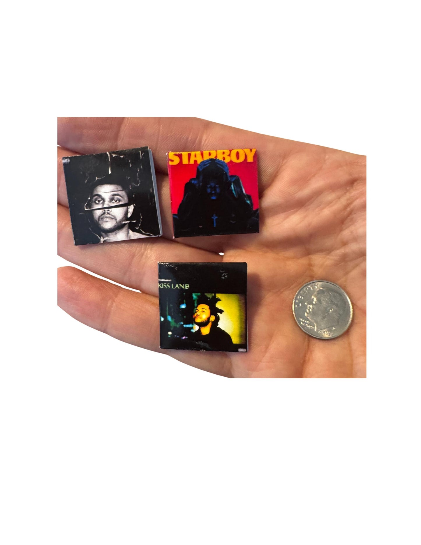 Miniature 1:12 Scale The Weeknd Vinyl Album Covers  Mini Dollhouse Decor