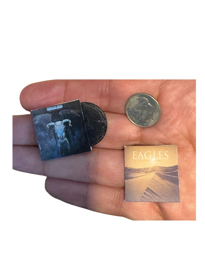 Miniature The Eagles Vinyl Record Set - 1:12 Scale Dollhouse Music Decor