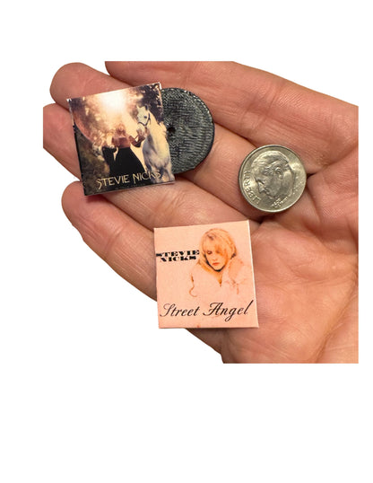 Miniature Stevie Nicks Vinyl Records – 1:12 Scale Dollhouse Music Decor