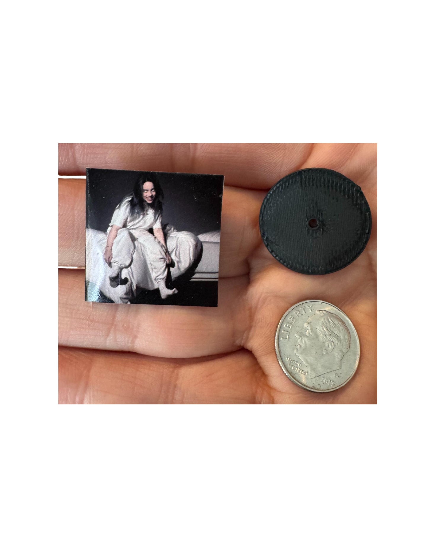 Miniature Billie Eilish Vinyl Albums – 1:12 Scale Collectible Dollhouse Decor